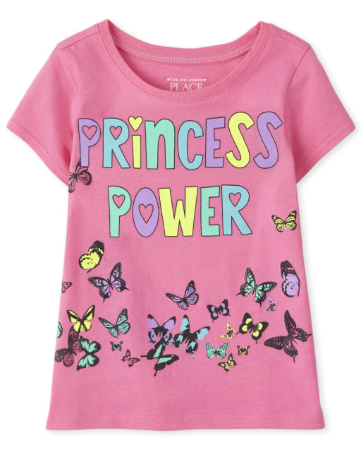 Baby And Toddler Girls Princess Power Graphic Tee