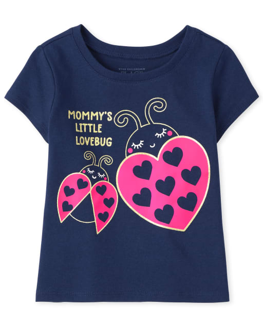 Baby And Toddler Girls Mommy's Lovebug Graphic Tee
