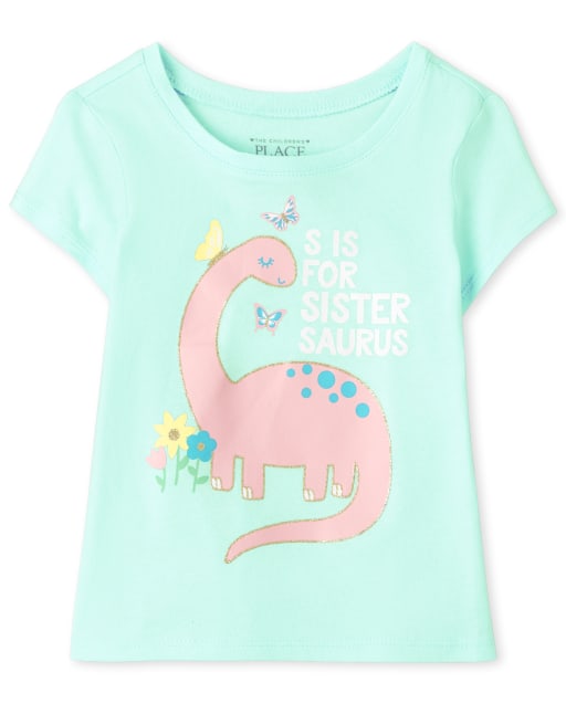 Baby And Toddler Girls Sistersaurus Graphic Tee