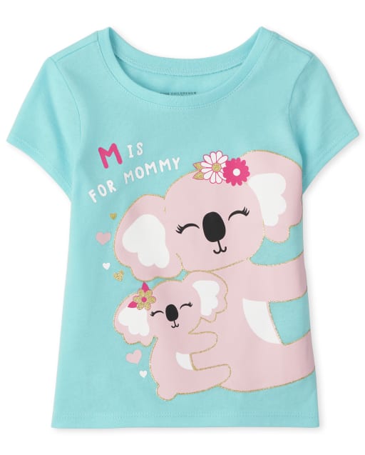 Camiseta con gráfico Mommy Koala para bebés y niñas pequeñas