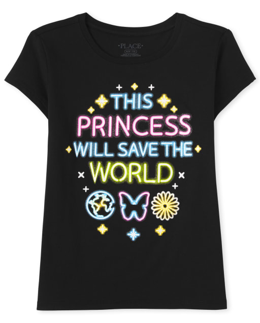 Camiseta con estampado de chicas Save The World