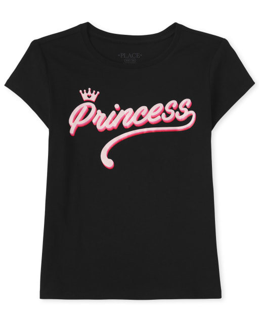Camiseta con gráfico de princesa para niñas