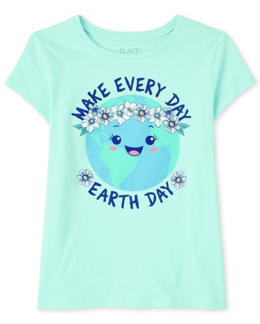 Girls Earth Day Graphic Tee