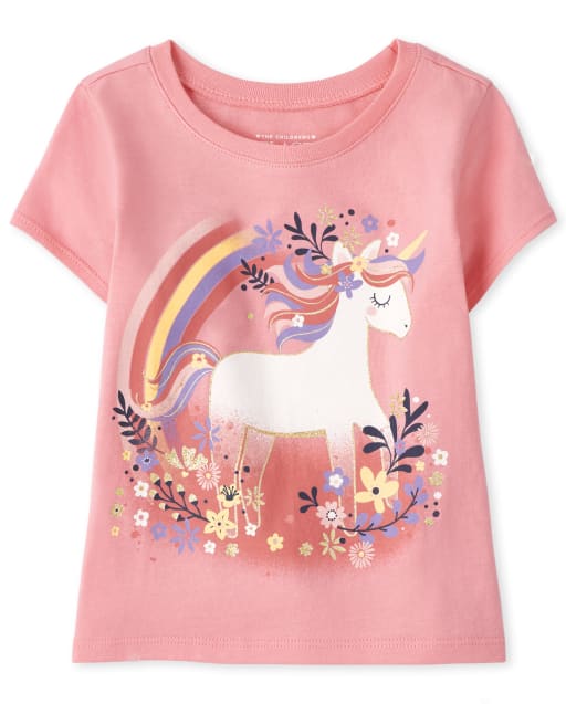 T-shirt graphique licorne pour bébé et toute-petite fille