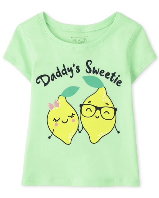 T-shirt graphique Daddy's Sweetie pour bébés et petites filles