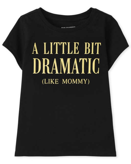 T-shirt graphique dramatique pour bébés et petites filles