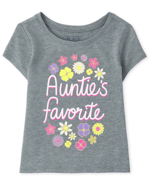 Baby And Toddler Girls Auntie's Favorite Graphic Tee