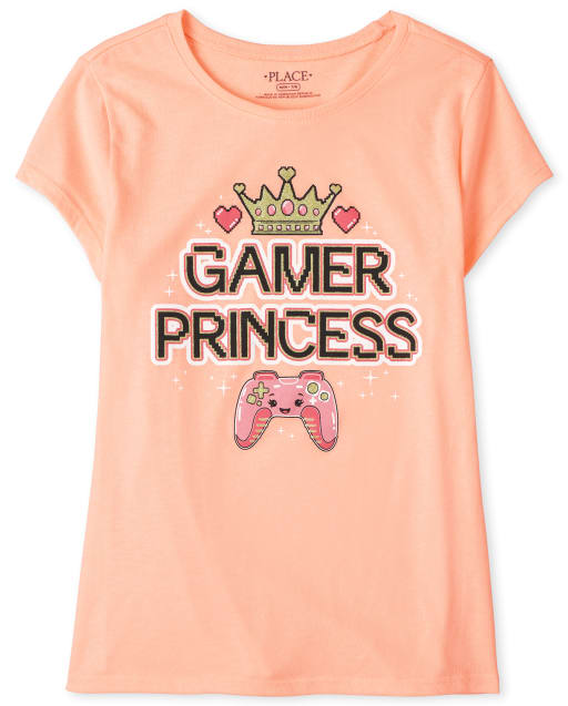 Girls Gamer Princess Graphic Tee
