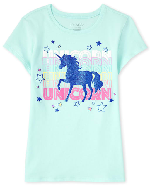 T-shirt graphique licorne pour filles