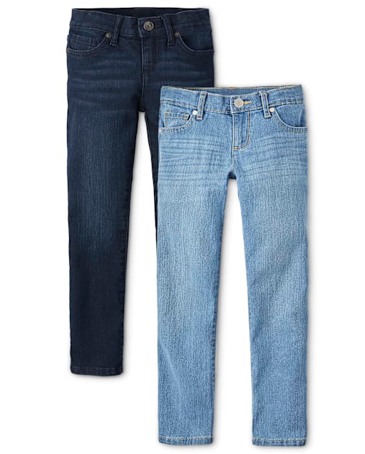 Lot de 2 jeans skinny basiques pour fille