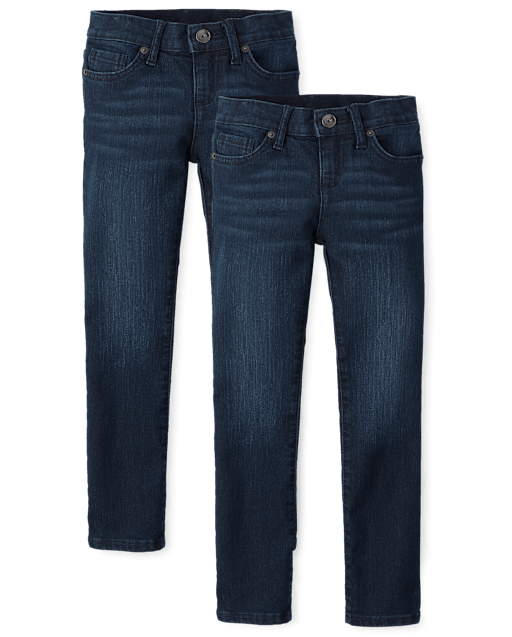Lot de 2 jeans skinny basiques pour fille