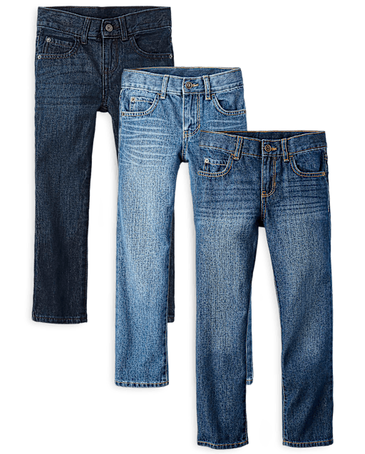 Lot de 3 jeans droits basiques pour garçon