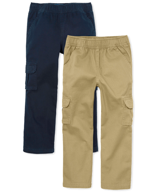 Pantalón cargo sin cierre para niño 2-Pack