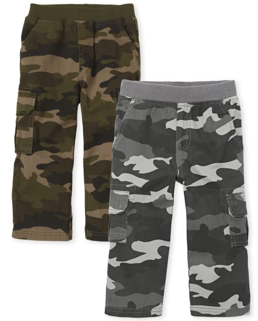 Lot de 2 pantalons cargo chino à enfiler pour bébé et tout-petit garçon