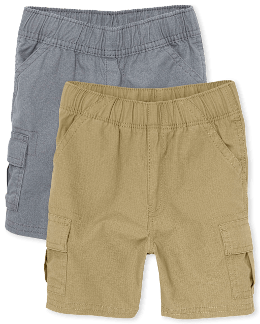 Lot de 2 shorts cargo à enfiler pour bébés et tout-petits garçons