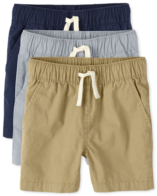 Paquete de 3 pantalones cortos tipo jogger para bebés y niños pequeños