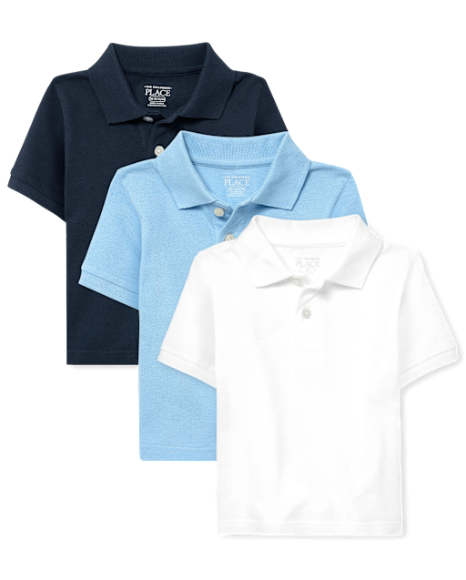 Baby And Toddler Uniform Soft Pique Polo 3-Pack