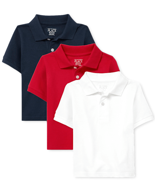 Baby And Toddler Uniform Soft Pique Polo 3-Pack
