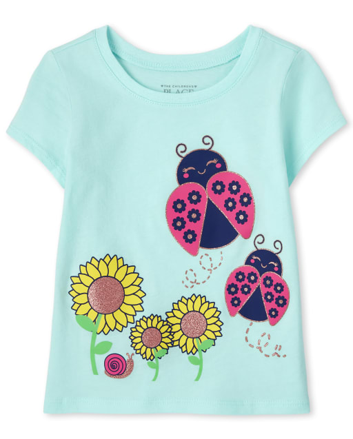 Baby And Toddler Girls Ladybug Graphic Tee