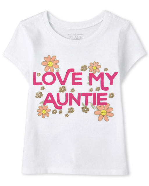 Baby And Toddler Girls Love My Auntie Graphic Tee