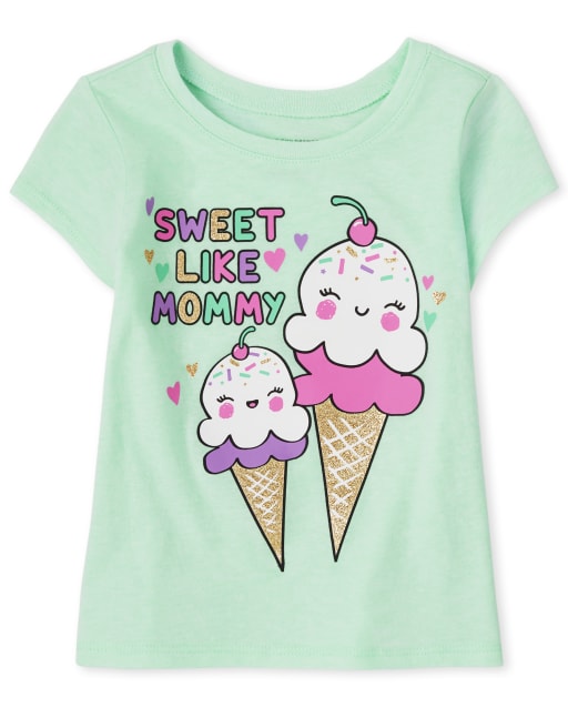 Baby And Toddler Girls Sweet Like Mommy Graphic Tee