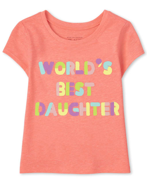 Baby And Toddler Girls Best Daughter Graphic Tee