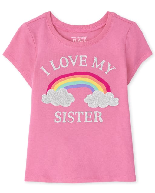 Baby And Toddler Girls Love My Sister Graphic Tee