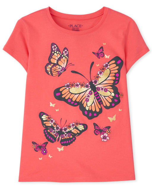 Girls Butterfly Graphic Tee