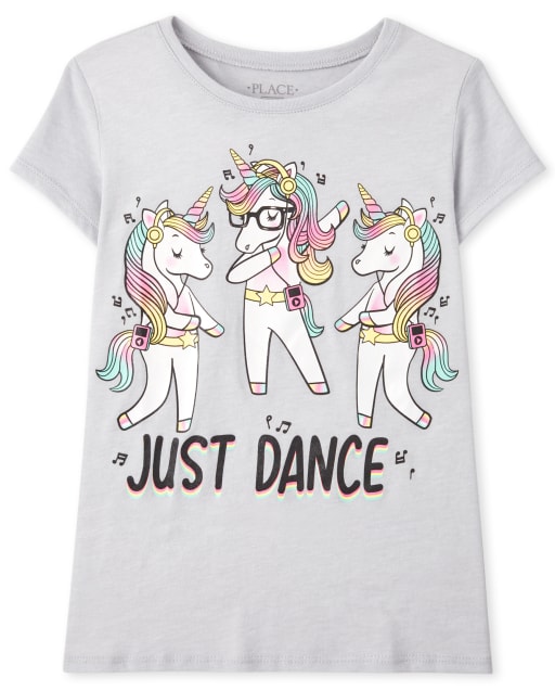 Girls Unicorn Dance Graphic Tee