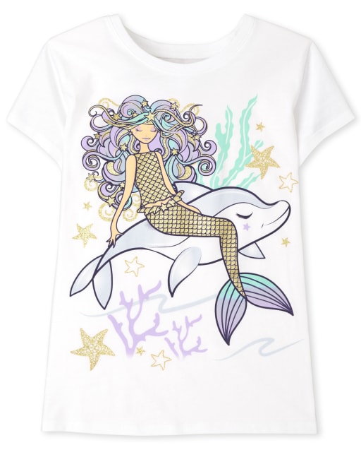 Girls Mermaid Graphic Tee
