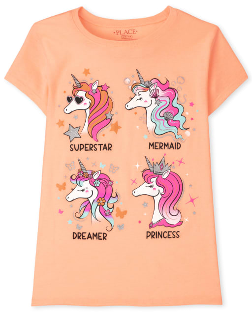 Girls Unicorns Graphic Tee
