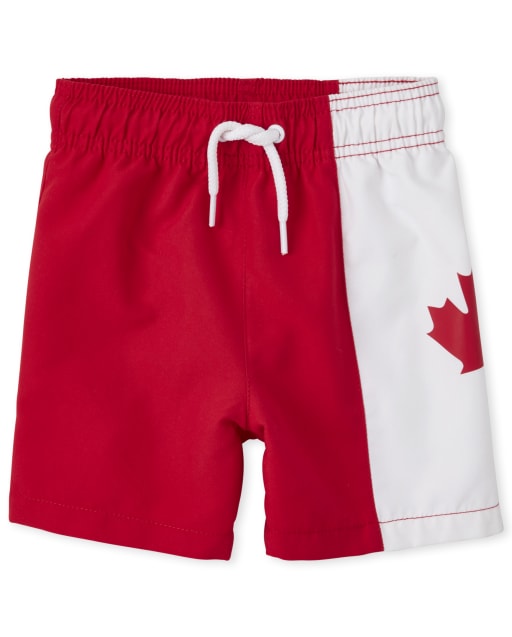 Baby And Toddler Boys Canada Day Swim Trunks