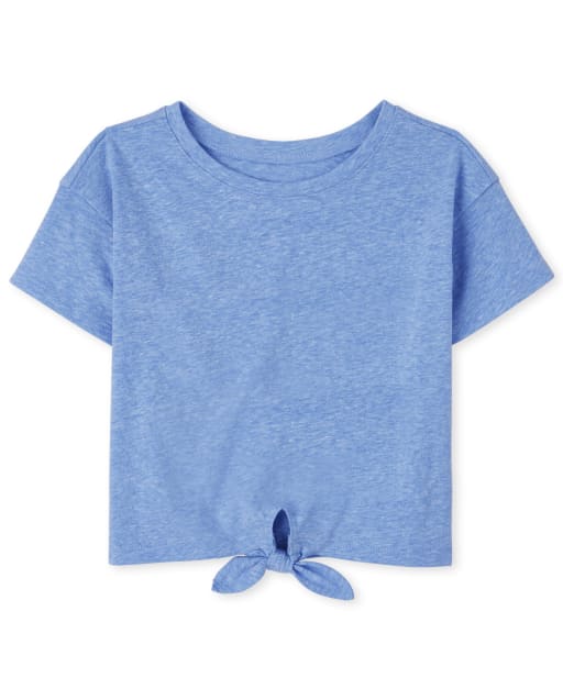 Baby and Toddler Girls Tie Front Top