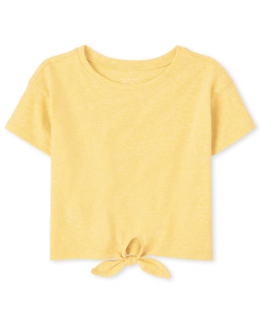 Baby and Toddler Girls Tie Front Top