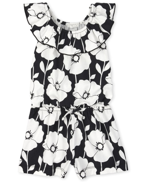 Baby And Toddler Girls Floral Ruffle Romper