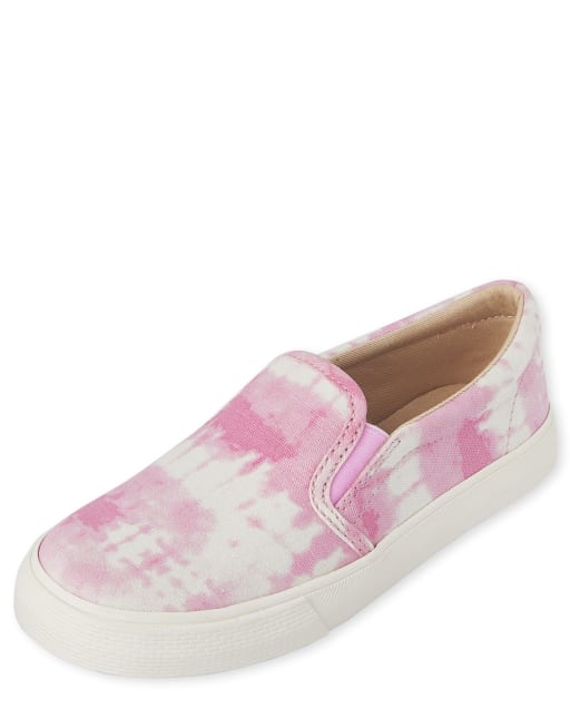 Girls Tie Dye Slip On Sneakers