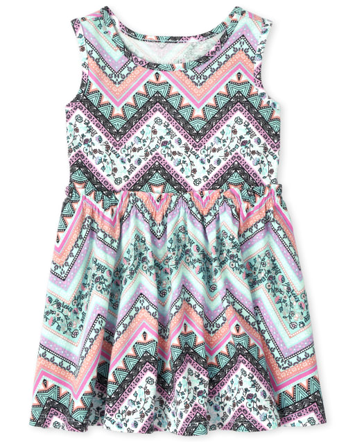 Baby And Toddler Girls Chevron Tank Dress
