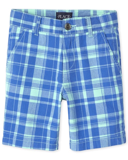 Shorts chinos a cuadros para niños
