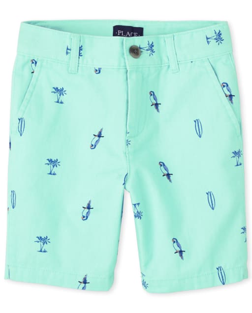 Boys Print Chino Shorts