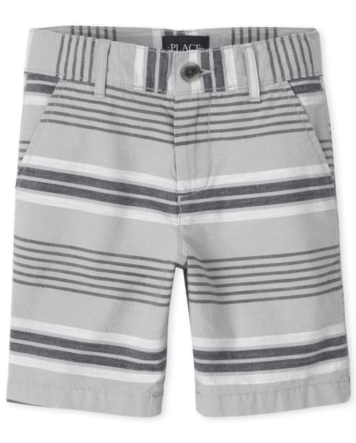 Boys Striped Woven Chino Shorts