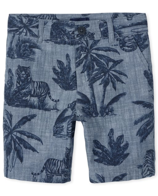 Shorts chinos de palmeras para niños