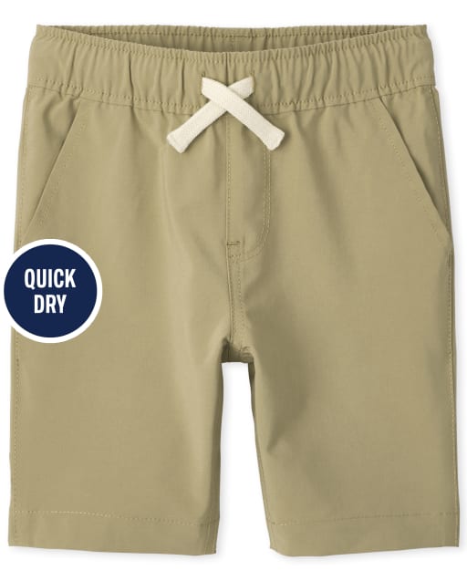 Boys Quick Dry Woven Pull On Jogger Shorts