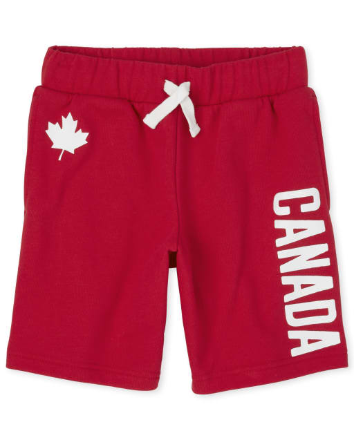 Short en molleton de la fête du Canada pour garçon