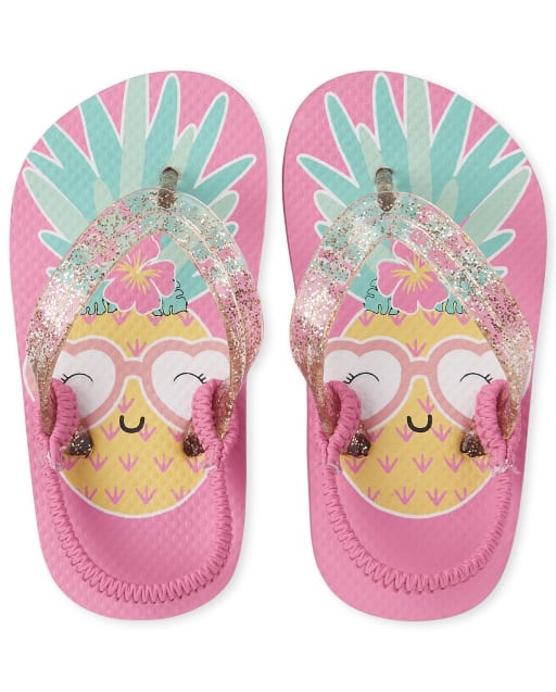 Toddler Girls Pineapple Flip Flops