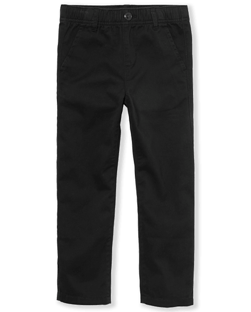 Boys Uniform Stretch Pull On Relaxed Chino Pants