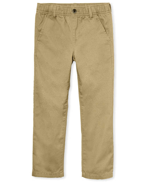 Boys Uniform Stretch Pull On Relaxed Chino Pants