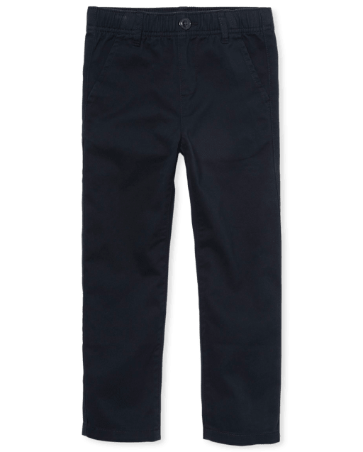 Boys Uniform Stretch Pull On Relaxed Chino Pants