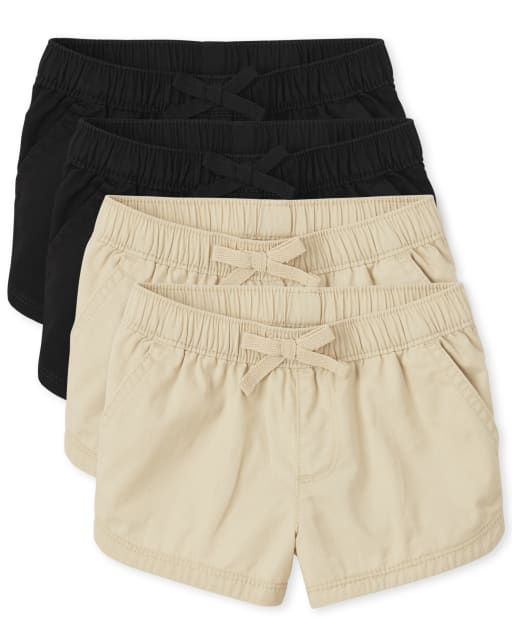 Toddler Girls Pull On Shorts 4-Pack