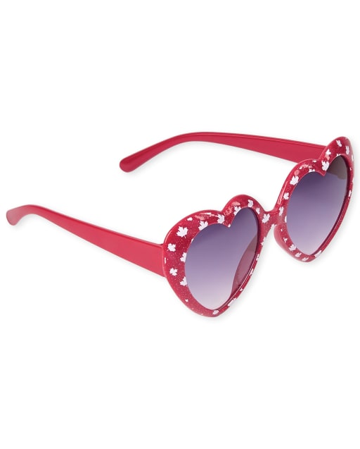 Gafas de sol para niñas pequeñas con forma de corazón