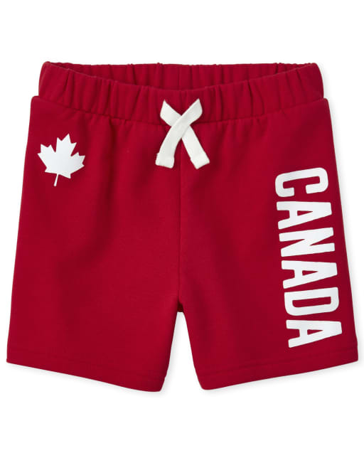 Short en French Terry pour bébés et tout-petits garçons, fête du Canada